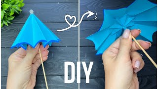 How to make Paper Umbrella EASY Зонтик из бумаги Своими руками