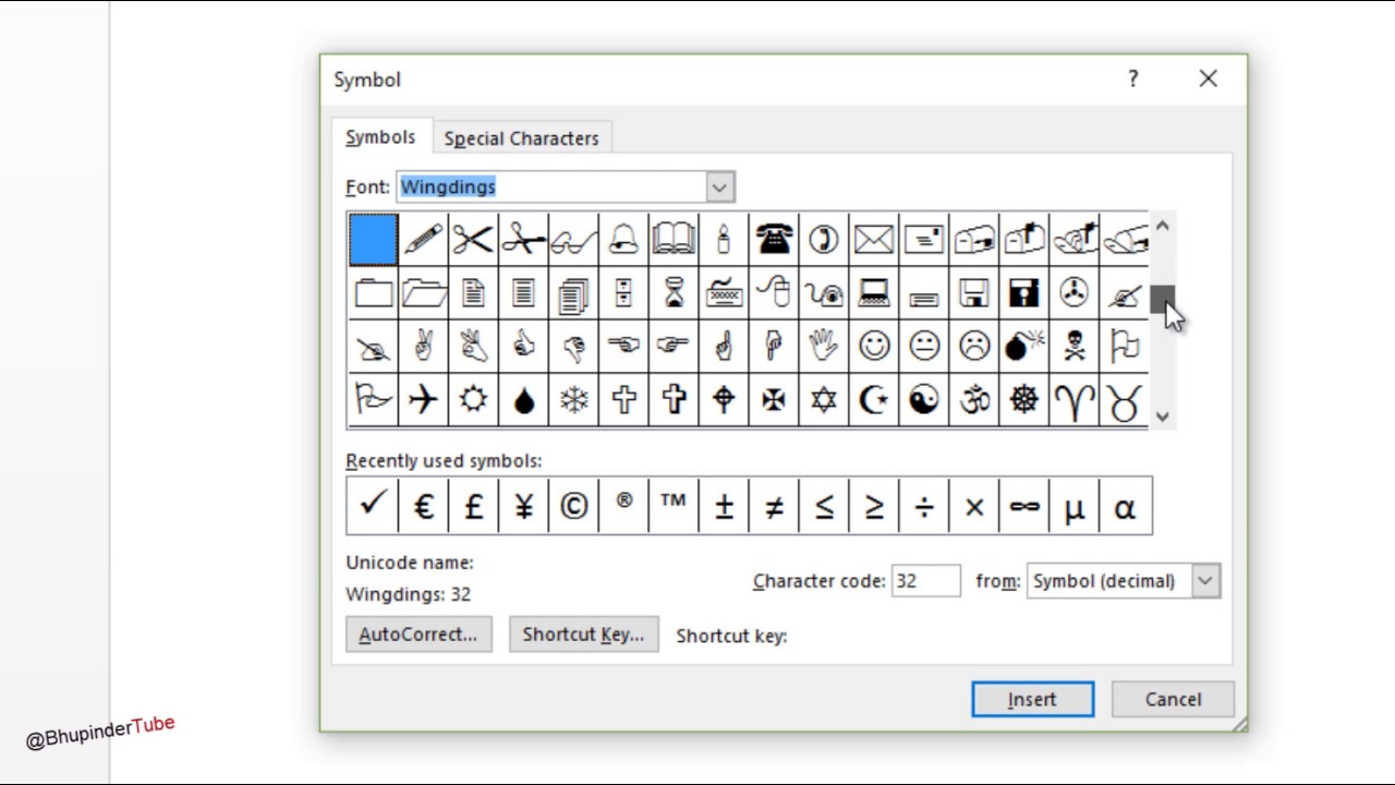 How to Insert a Check Mark