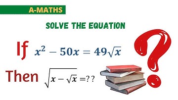 Only Genius Can Solve | Investigating Nested Radical Equation | Math Olympiad Training | A-Maths