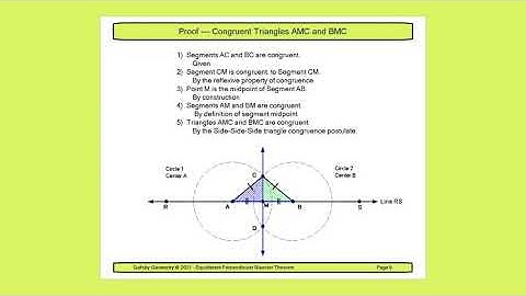 A Point Equidistant from the  Segment Endpoints Theorem