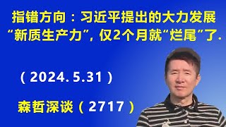 指错方向习近平提出的大力发展新质生产力才仅 2个月就烂尾了2024531