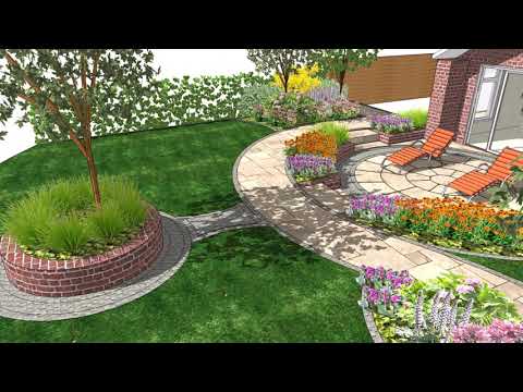 Walk Through Animation for a rear garden design in Pontefract