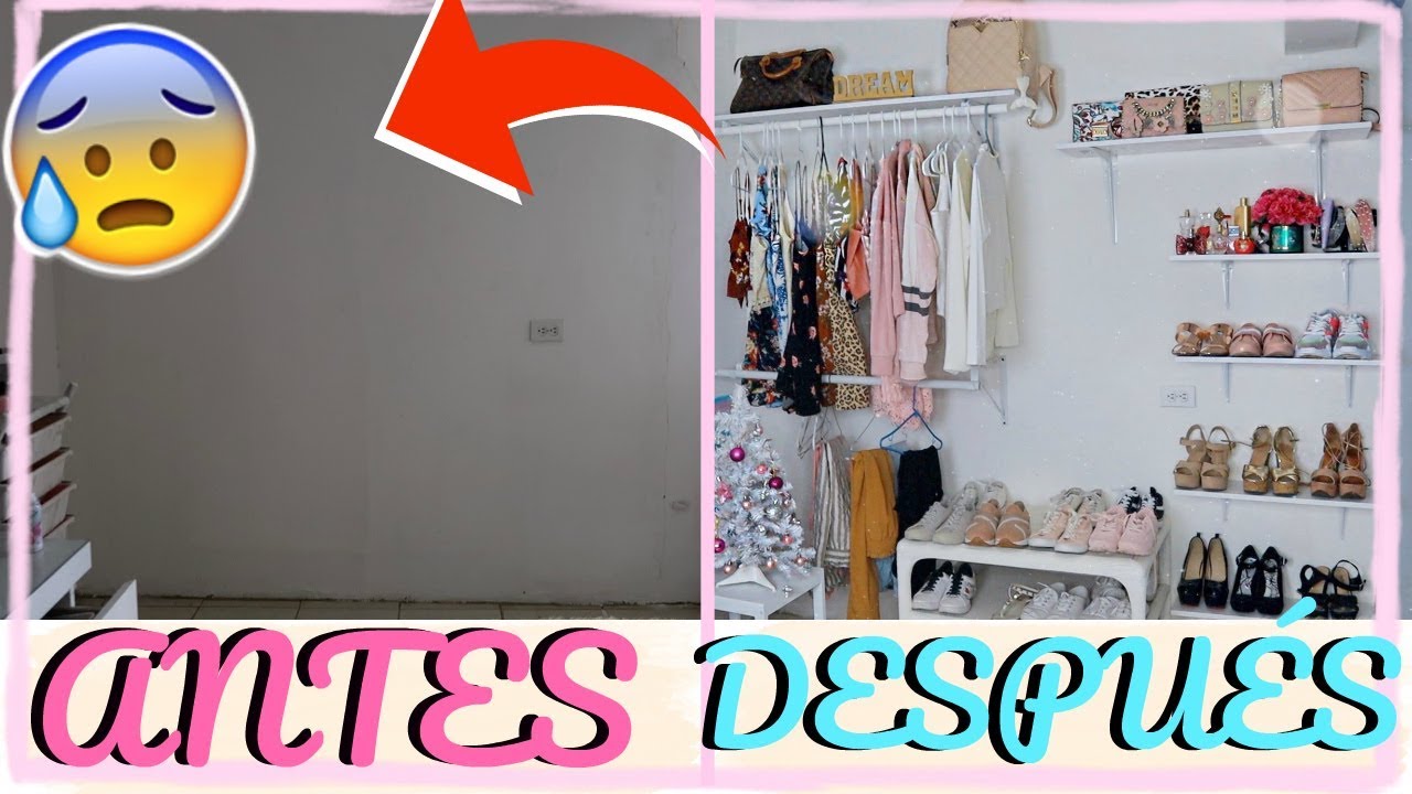 COMO HACER UN CLOSET SIN GASTAR MUCHO DINERO! - YouTube