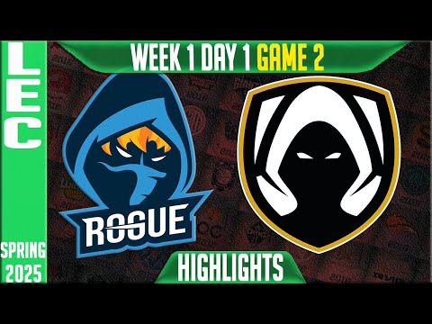 RGE vs TH Highlights Game 2 | LEC Spring Split W1D1 2025 | Rogue vs Team Heretics G2