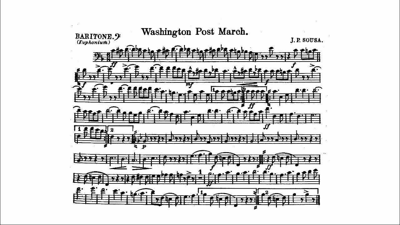 The Washington Post March Sheet music for Baritone - John Philip Sousa The Washington Post March Sheet music for Baritone - John Philip Sousa