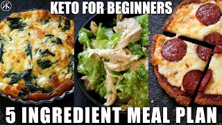 Keto for Beginners - 5 Ingredient Keto Meal Plan #2 | How to start Keto | Free Keto Meal Plan image