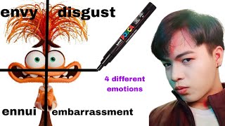 Drawing anxiety as different emotions from "Inside Out"