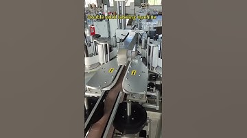 Double sided labeling machine,suitable for square bottle discs.#labelingmachine