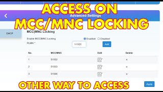 ZLTS10G ACCESS MNC MCC LOCKING other way