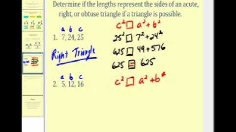 The Converse of the Pythagorean Theorem