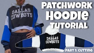 How to Make a Patchwork Hoodie Part 1 | Beginner-Friendly Upcycling Project