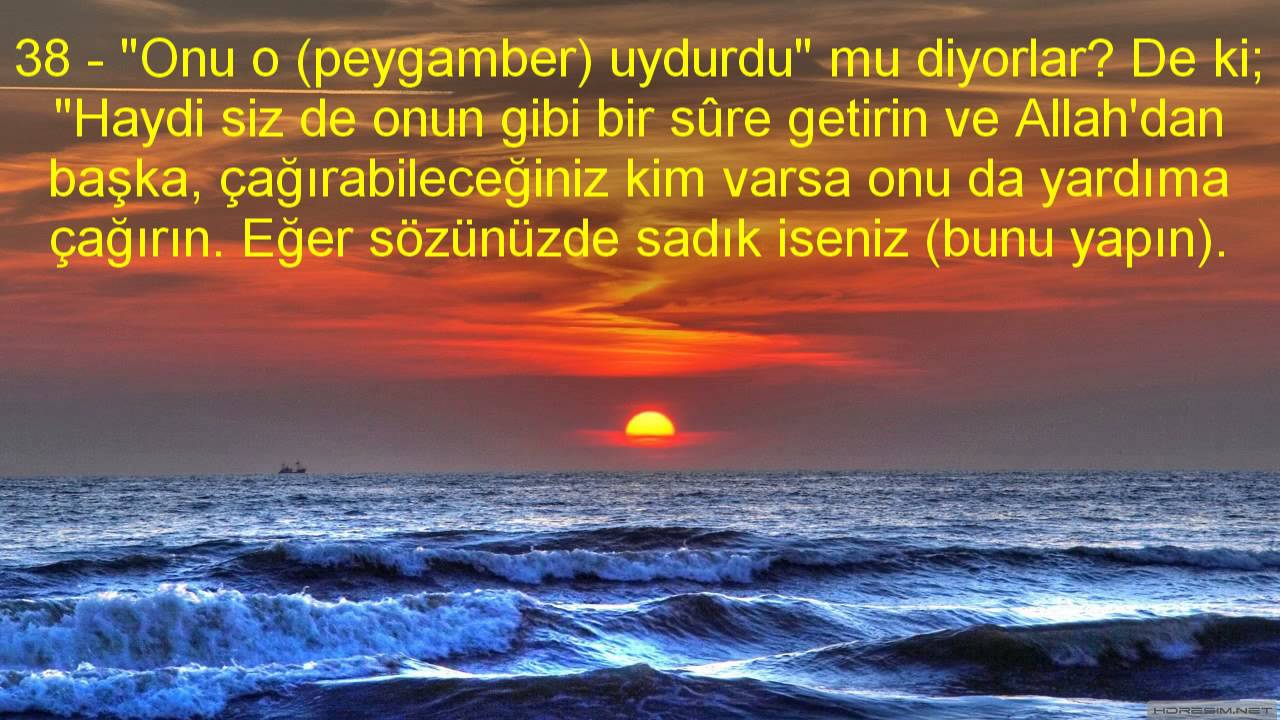 10 Yunus Suresi Ve Meali KABE İMAMI MAHİR