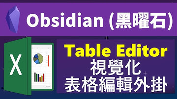[Obs＃75] 千呼萬喚始出來！視覺化表格編輯器(Obsidian Markdown Table Editor)誕生了 🎂