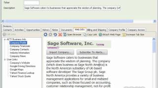 Accessing Data‬ in Sage Business Info Services for ACT! (Sage ACT! Tutorial)