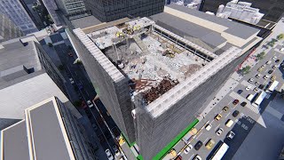 NYC High Rise Construction Sequence Animation