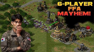 Red Alert 2 FFA Mayhem! | 6-Player Showdown on Oil & Ore in the Center by Boggle04