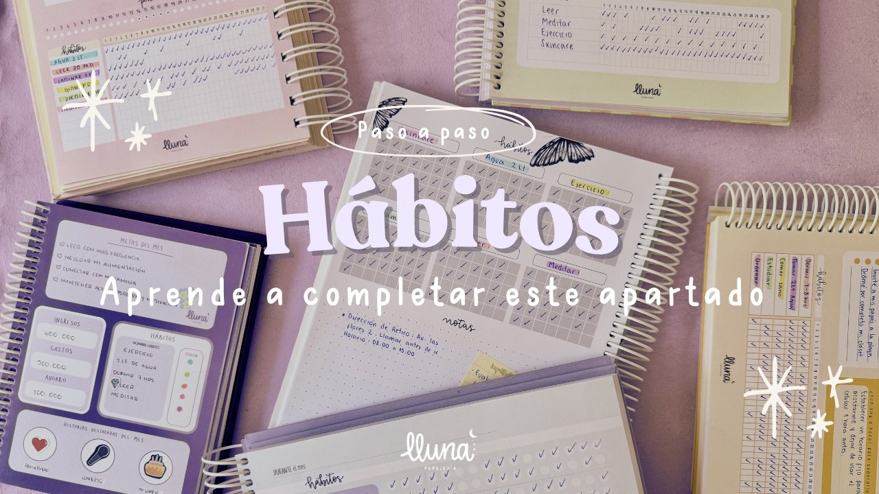 ¿Cómo utilizar el habit tracker en tu planner? 🌷 LLUNA, tu planner ideal