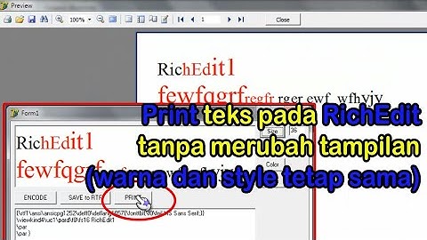 04 RichEdit Print dengan tampilan teks yang sama (Delphi 7)