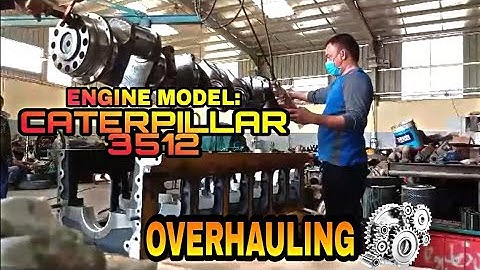 CATERPILLAR 3512 ENGINE MODEL ( Engine Overhauling Part I): INSTALLING CRANKSHAFT