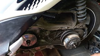 Cara mengganti kampas ganda / kampas kopling mio J - penyebab motor tidak ada tarikan di motor matic