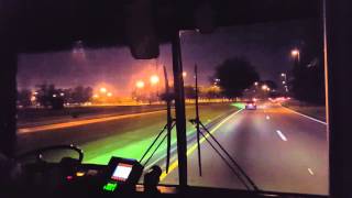 Nighttime Gillig Bus Ride to Magic Kingdom