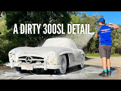 Gullwing Mercedes needed detail after rallying in Tassie!