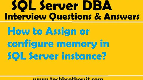 SQL Server DBA Interview | How to Assign or configure memory in SQL Server instance