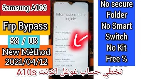 Samsung A10/A10s Google Account Bypass/Unlock Frp U8 /S8 Android 10 New Method 2021/04 100% Working