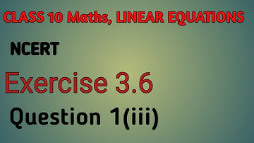 question 1 (iii)  exercise 3.6/ chapter 3 class 10 Maths ncert