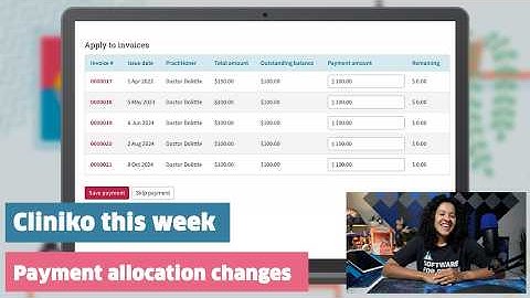 Cliniko this week: Payment allocation changes