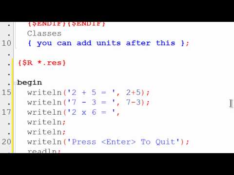 Free Pascal Program