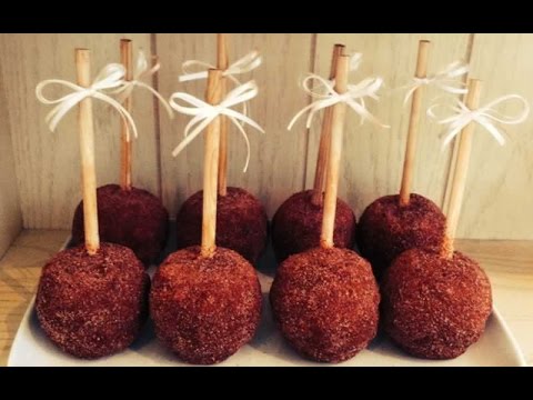 como hacer paletas de manzanas cubiertas con tamarindo - YouTube