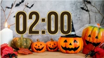 2 Minute Pumpkin Timer | Silent Halloween Countdown & Gentle Alarm