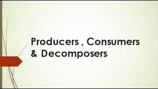 Producers , consumers and decomposers | urdu/hindi | environmental science | Get information