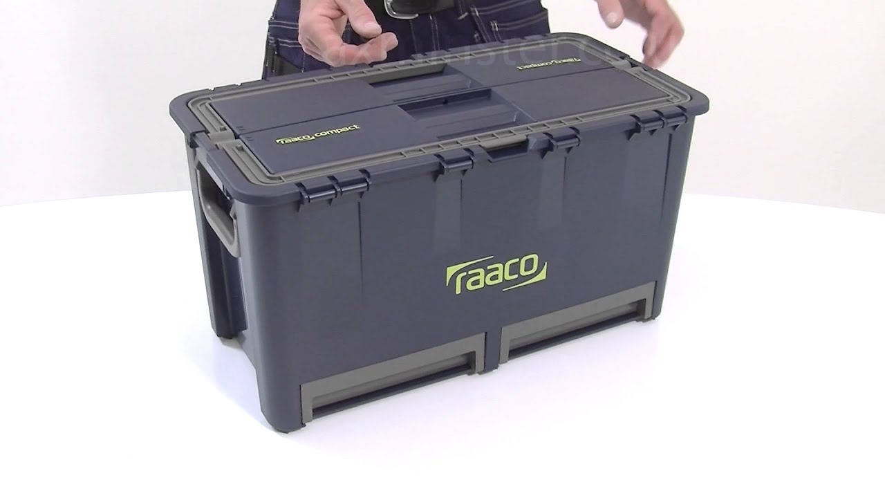 RAACO COMPACT 27 TOOLBOX 136587 TOTE TRAY 2 DRAWERS PLUMBER CARPENTER EAN 