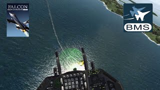 Falcon BMS F16 vs F18 c [dogfight ACM VR]