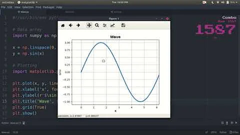 Plotting sine function Python