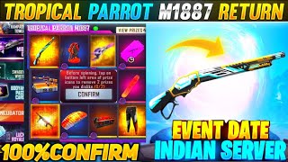 Tropical Parrot M1887 Return | M1887 New Skin New m1887 Skin free fire | Free Fire New Event