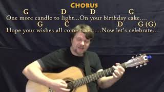 Happy Birthday (Traditional) Guitar Cover Lesson in G with Chords/Lyrics - Munson