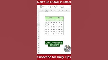 Calendar In Excel #excel