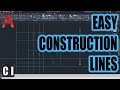 Autocad how to draw faster using construction lines xline tutorial and steps