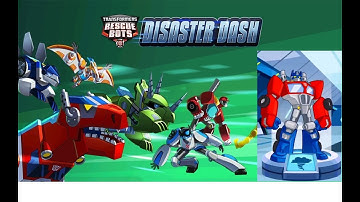 Transformers Rescue Bots Disaster Dash - Run from ice Optimus prime