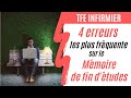 Mfe infirmier  4 erreurs les plus frquentes mmoire infirmier