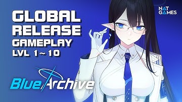 Blue Archive - Global Release - lvl 1~10 Gameplay - Android on PC - Mobile - F2P - EN