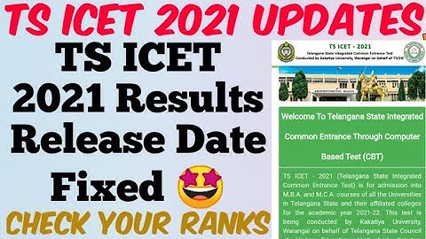 TS ICET 2021 Results Date Fixed🤩//TS ICET 2021 Results//TS ICET 2021 Rank Card