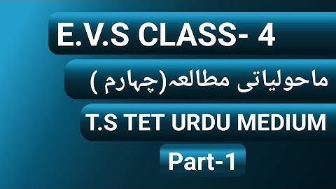 T.S TET/ DSC-2024 E.V.S class-4 urdu medium