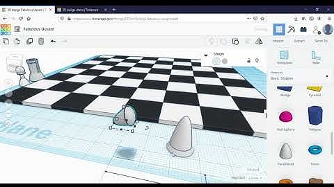 Designing a 3D Chess board using Tinkercad!