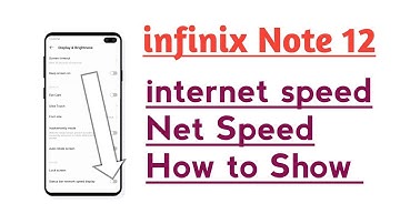 infinix Note 12 internet speed Net Speed How to Show
