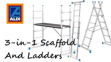 Aldi Specialbuys - 3-in-1 Scaffold And Ladders - Perfect lightweight platform for DIY