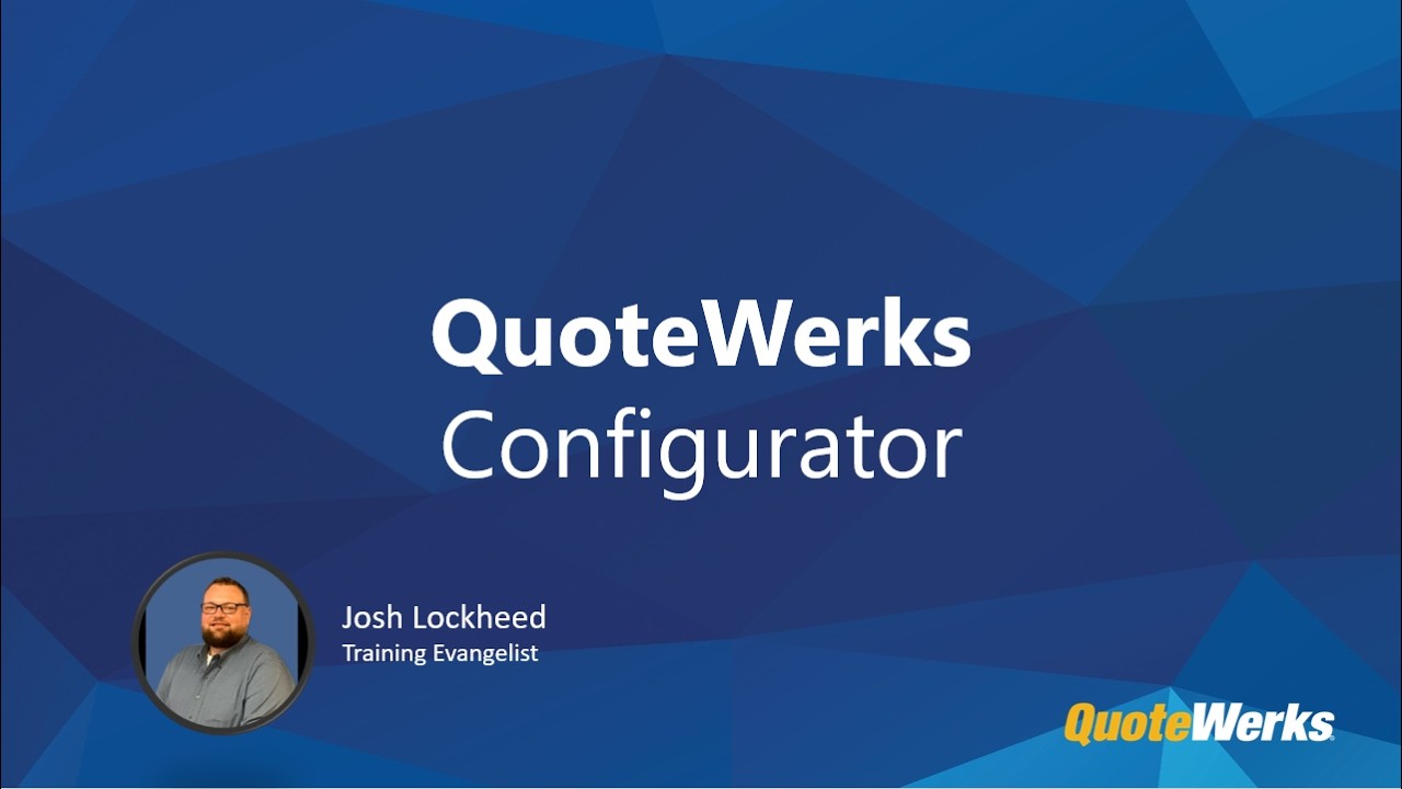 QuoteWerks Configurator Feature Spotlight Webinar - YouTube